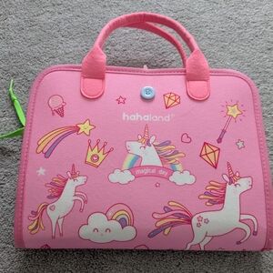 Pink Unicorn Kids Busy Activity Bag